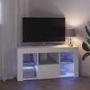 vidaXL Eck-LED-TV-Schrank Wei&szlig; 100 x 40 x 50 cm Holzwerkstoff