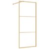 vidaXL Walk-in Duschwand Gold 80 x 195 cm Glas und Aluminium