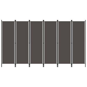 vidaXL 6-tlg. Raumteiler Anthrazit 300x180 cm