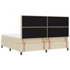 vidaXL Boxspringbett mit Matratze Creme 200 x 200 cm Stoff
