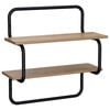vidaXL 2-stufiges Wandregal Artisan-Eiche 60 x 24,5 x 61 cm