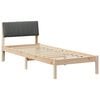 vidaXL Bettgestell Braun und Dunkelgrau 75 x 190 cm Massivholz Kiefer
