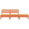 vidaXL Gartensofa 3-Sitzer Wachsbraun Massivholz Kiefer