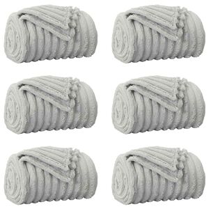 vidaXL Wohndecken 6 stk. Grau 95 x 220 cm 2.85 kg Fleece
