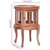 vidaXL Vitrinenschrank Natur 50 x 50 x 76 cm Massivholz Mahagoni