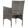 vidaXL 4-tlg. Garten-Lounge-Set mit Auflagen Poly Rattan Grau