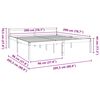 vidaXL Bettrahmen Wachsbraun 200 x 200 cm Massives Kiefernholz