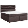 vidaXL Boxspringbett mit Matratze Dunkelbraun 180x200 cm Stoff