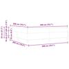 vidaXL Bettrahmen mit Matratze Dunkelbraun 200 x 200 cm Stoff