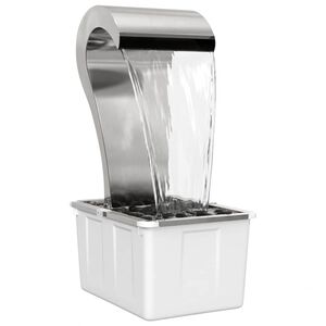 vidaXL Garten Wasserfall Edelstahl 304 54,5 x 34 x 83 cm Silber