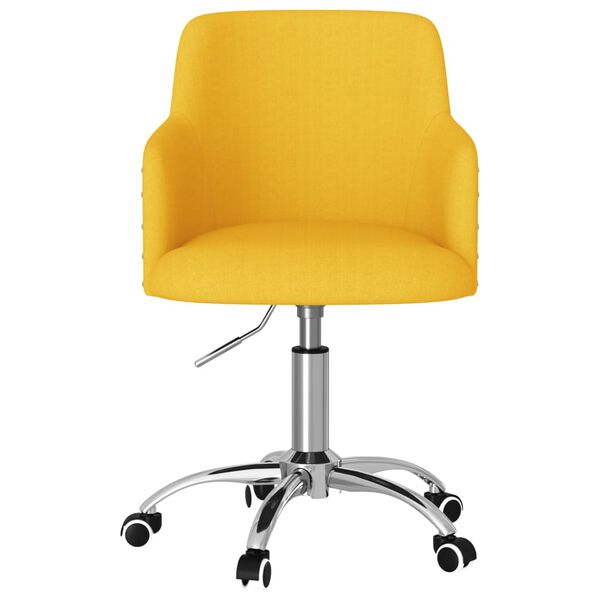 vidaXL B&uuml;rostuhl Drehbar Senfgelb Stoff