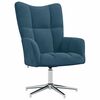 vidaXL Relaxsessel mit Hocker Blau Samt