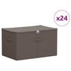 vidaXL Aufbewahrungsbox 24 pcs Grau 60 x 43 x 35 cm Vliesstoff