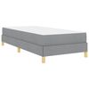 vidaXL Boxspringbett mit Matratze Hellgrau 100 x 200 cm Stoff