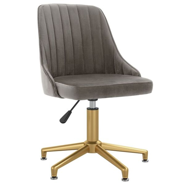 vidaXL Esszimmerst&uuml;hle 2 Stk. Drehbar Hellgrau Samt