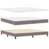 vidaXL Boxspringbett mit Matratze mit LED Taupe 200 x 200 cm Stoff