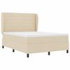 vidaXL Boxspringbett mit Matratze Creme 140 x 190 cm Stoff