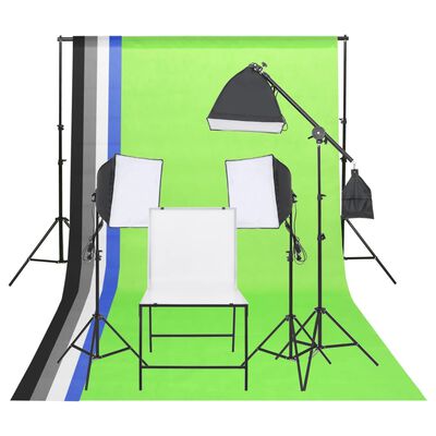 vidaXL Fotostudio-Beleuchtung Set mit Aufnahmetisch