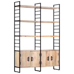 vidaXL B&uuml;cherregal 4 Etagen 124x30x180 cm Mango Massivholz