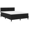 vidaXL Boxspringbett mit Kopfteil Schwarz 160 x 200 cm Stoff