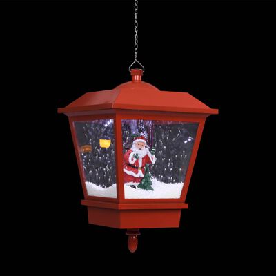 vidaXL Weihnachts-Hängelampe LED-Licht und Weihnachtsmann Rot 27×27×45