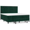 vidaXL Boxspringbett mit Matratze Dunkelgr&uuml;n 160x200 cm Samt