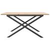vidaXL Couchtisch X-Gestell 90x90x45cm Massivholz Kiefer und Stahl