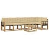 vidaXL Outdoor-Sofagarnitur 7 stk. Wei&szlig; und Beige