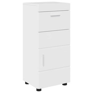 vidaXL Badezimmerschrank-Set TULUM Hochglanz Wei&szlig; 37 x 31,5 x 82 cm