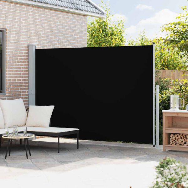 vidaXL Seitenmarkise Ausziehbar 200x300 cm Schwarz