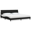 vidaXL Bett mit Matratze "Hanko" Schwarz 200x200 cm Stoff