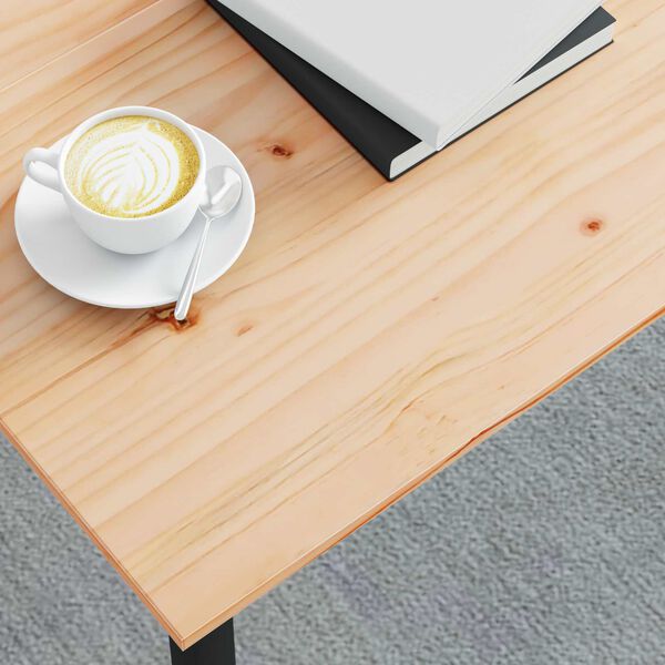 vidaXL Couchtisch Natur 80 x 80 x 45 cm Massives Kiefernholz