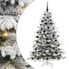 vidaXL K&uuml;nstlicher klappbarer Weihnachtsbaum Wei&szlig; 180 cm PE und PVC