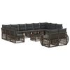 vidaXL Gartensofa-set 13 stk. Grau und Dunkelgrau Poly-Rattan