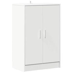 vidaXL Schuhschrank Wei&szlig; 60x35x92 cm Holzwerkstoff