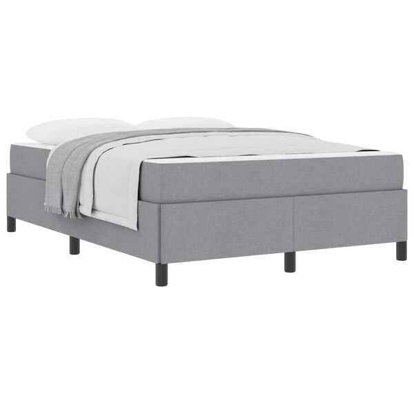 vidaXL Boxspringbett Hellgrau 140 x 200 cm Stoff