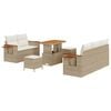 vidaXL Gartensofa-set 8 stk. Beige Poly-Rattan