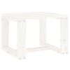 vidaXL Garten-Beistelltisch Wei&szlig; 40x38x28,5 cm Massivholz Kiefer