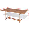vidaXL 7-tlg. Garten-Essgruppe Teak Massivholz