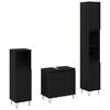 vidaXL Badezimmerm&ouml;bel-Set 3 pcs Schwarz Eichen-Optik 30 x 30 x 190 cm