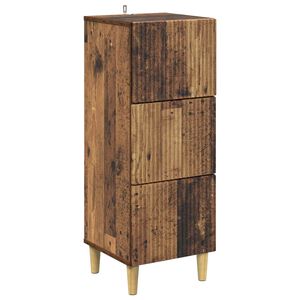 vidaXL Schubladenschrank Altholz 33 x 34,5 x 90 cm Holzwerkstoff