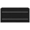vidaXL Waschbeckenunterschrank Schwarz Eichen-Optik 100x38,5x48 cm