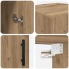 vidaXL Wandschrank Artisan-Eiche 34,5 x 34 x 90 cm