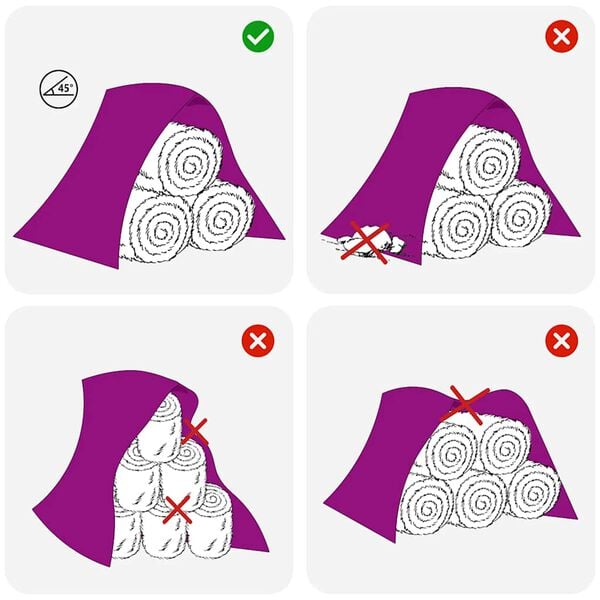 vidaXL Strohvlies 9,8x12,5 m 140 g/m&sup2; Polypropylen