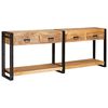 vidaXL Konsolen-Tische 2 stk. Braun 200 x 33 x 75 cm Massivholz Mango