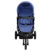 vidaXL 3-Rad-Kinderwagen Marineblau und Schwarz Stahl