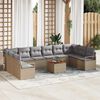 vidaXL Garten-Sofa-Set 11 pcs Beige und Hellgrau