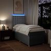 vidaXL Boxspringbett mit Matratze Hellgrau 100x200 cm Stoff