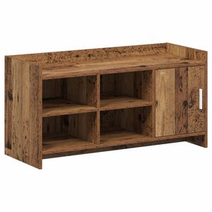 vidaXL Schuhschrank mit T&uuml;r Altholz 100 x 39,5 x 51 cm Holzwerkstoff
