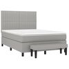 vidaXL Boxspringbett mit Matratze Hellgrau 140x190 cm Stoff